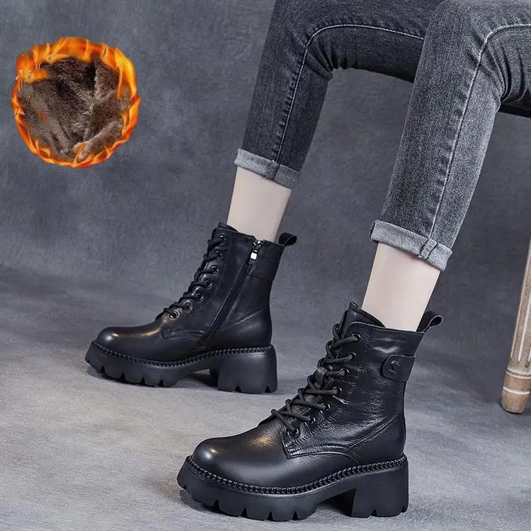 Botas de couro ortopédicas para mulheres – presente perfeito